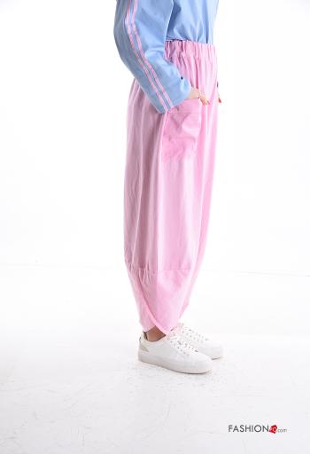 Calças de treino em Algodão com bolsos com elástico - ph 3