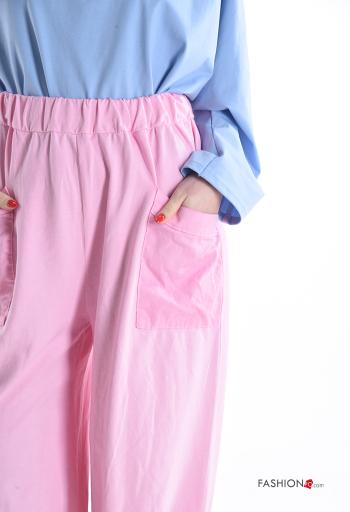 Calças de treino em Algodão com bolsos com elástico - ph 4