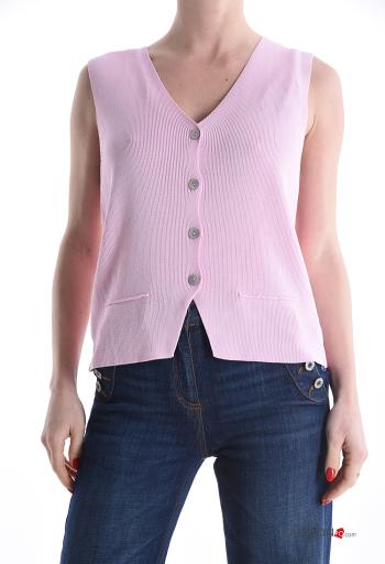 Cardigan senza maniche con bottoni scollo a V - ph 1