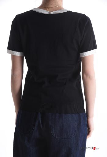 T-shirt maniche corte con strass - ph 2