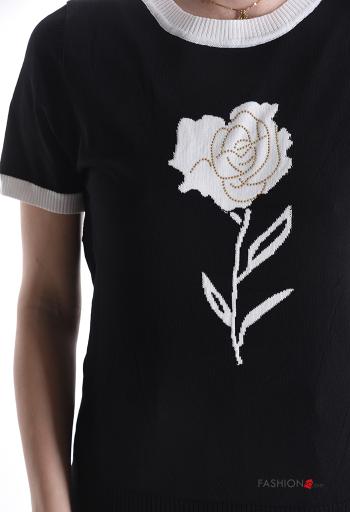 T-shirt maniche corte con strass - ph 4