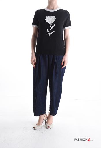 T-shirt maniche corte con strass - ph 5