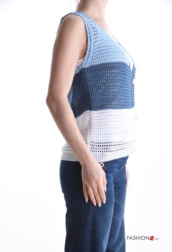 Cardigã sem mangas com botões gola V - ph 3