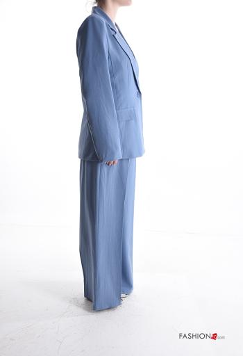 Traje de mujer wide leg con cinturón con bolsillos - ph 3