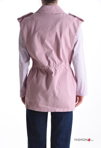 Colete em Algodão sem mangas com gola sem forro com bolsos com botões com cordão - ph 2