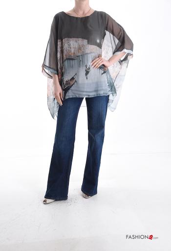 Blusa manga curta Padrão Estampado - ph 5