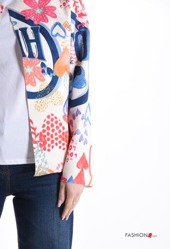 Bolero camurça manga comprida Padrão abstrato - ph 4