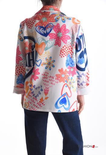 Blazer manga comprida Padrão abstrato - ph 2