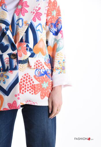 Blazer manga comprida Padrão abstrato - ph 4