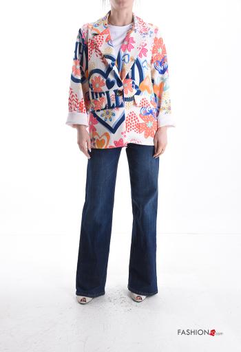 Blazer manga comprida Padrão abstrato - ph 5