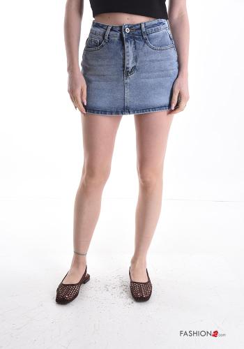 Pantaloncino Short in Cotone denim con tasche - ph 1