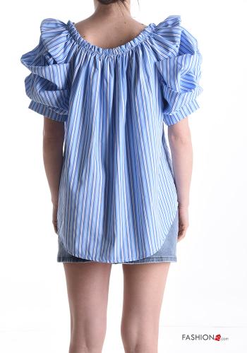 Blusa em Algodão manga curta às riscas - ph 2