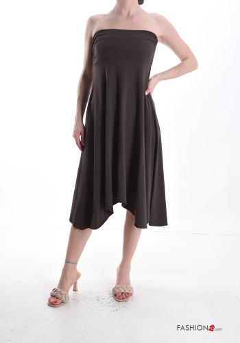 Vestido sem Mangas em Algodão assimétrico com elástico - ph 1