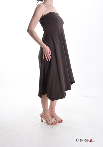 Vestido sem Mangas em Algodão assimétrico com elástico - ph 3