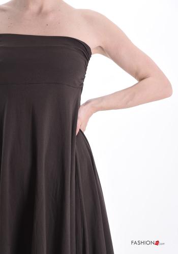 Vestido sem Mangas em Algodão assimétrico com elástico - ph 4