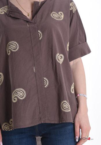 Blusa in Cotone Fantasia paisley maniche a tre quarti - ph 4