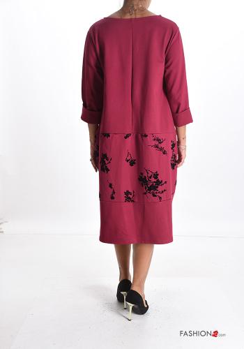 Floral oversized crew neck Dress with pockets - ph 2