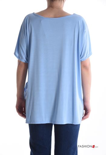 T-shirt manches courtes oversize col rond à noeud - ph 2