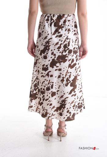 Gonna vita alta midi Fantasia animalier con elastico - ph 2
