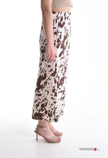 Gonna vita alta midi Fantasia animalier con elastico - ph 3