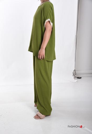Coordinato wide leg maniche corte girocollo con elastico - ph 3