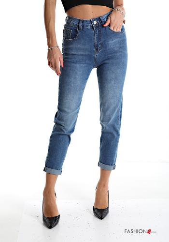 Jeans in Cotone con tasche