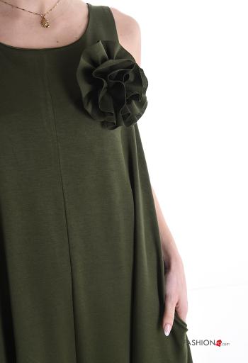 Jumpsuit wide leg senza maniche girocollo con tasche con zip - ph 4