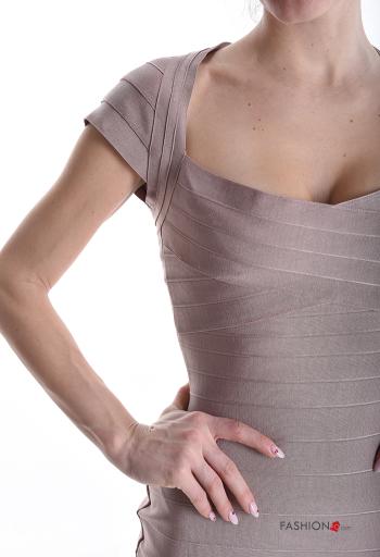 Robe manches courtes courte avec fermeture éclair - ph 4