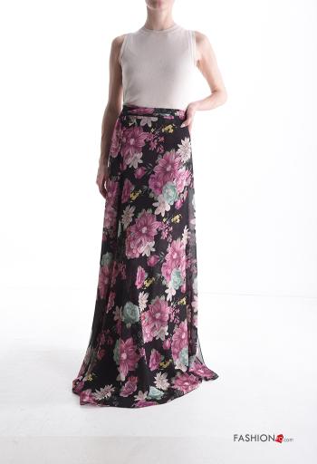Falda gasa cruzada largo Estampado Floral - ph 5