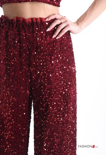 wide leg Trousers with sequins with elastic - ph 4