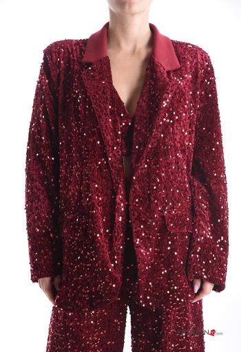Giacca maniche lunghe con paillettes con fodera - ph 1