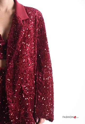 Giacca maniche lunghe con paillettes con fodera - ph 4