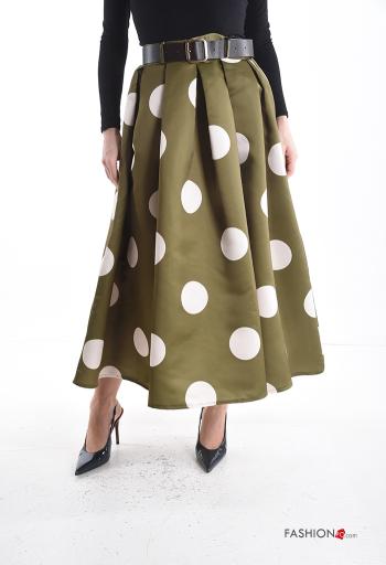 Gonna vita alta a ruota Fantasia pois con cintura con elastico