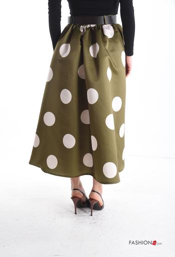Gonna vita alta a ruota Fantasia pois con cintura con elastico - ph 2