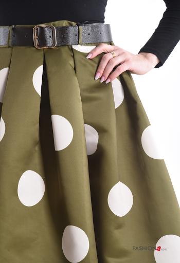 Gonna vita alta a ruota Fantasia pois con cintura con elastico - ph 4