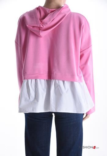 Felpa maniche lunghe Fantasia stampata con cappuccio - ph 2