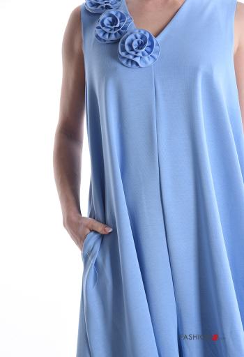 Jumpsuit oversize wide leg con tasche scollo a V - ph 4