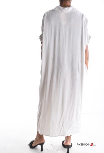 Abito con colletto oversize maniche corte con tasche - ph 2