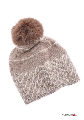 Set 12 pezzi Cappellino in Pelliccia ecologica Fantasia chevron - ph 9