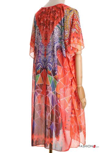 Vestido playero Diseño impreso con cuello en v - ph 2