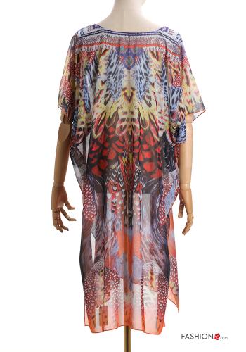 Vestido playero Diseño impreso con cuello en v - ph 2