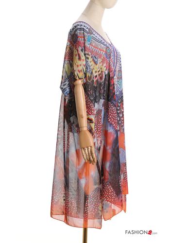 Vestido playero Diseño impreso con cuello en v - ph 3