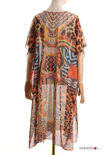 Vestido playero Diseño impreso con cuello en v - ph 2