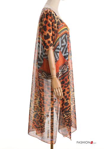 Vestido playero Diseño impreso con cuello en v - ph 3