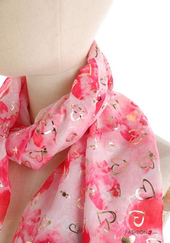 heart motif lurex Scarf - ph 2