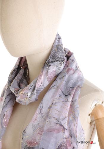 Bufanda De lurex Estampado Floral - ph 2