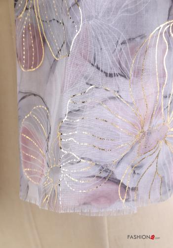Bufanda De lurex Estampado Floral - ph 3