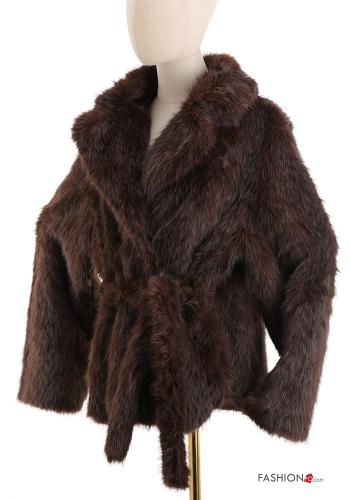 Mantel aus Kunstpelz