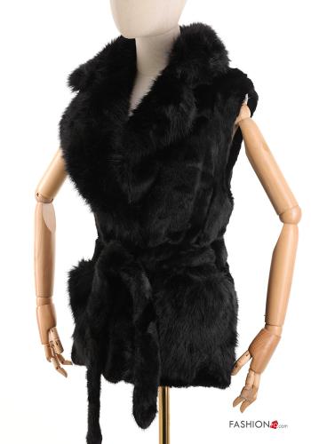 Mantel aus Kunstpelz