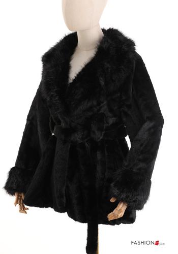 Mantel aus Kunstpelz